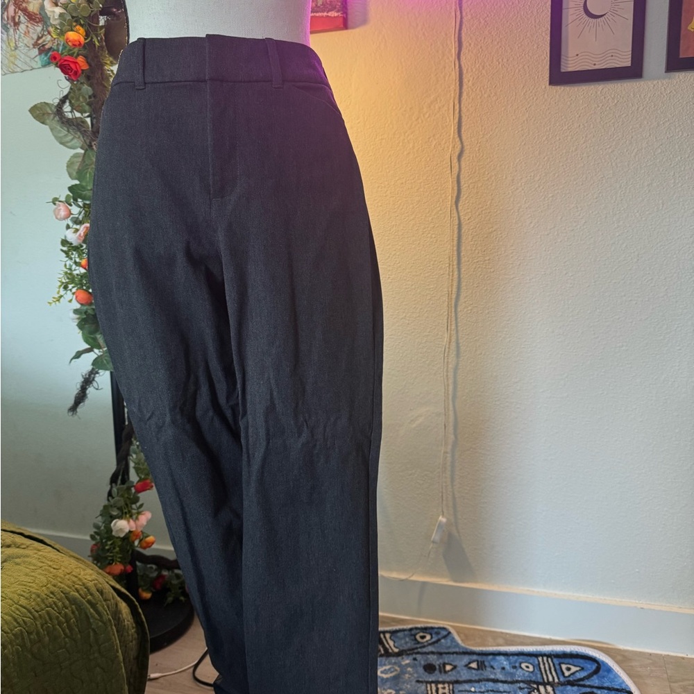 Grey High-Waisted Trousers